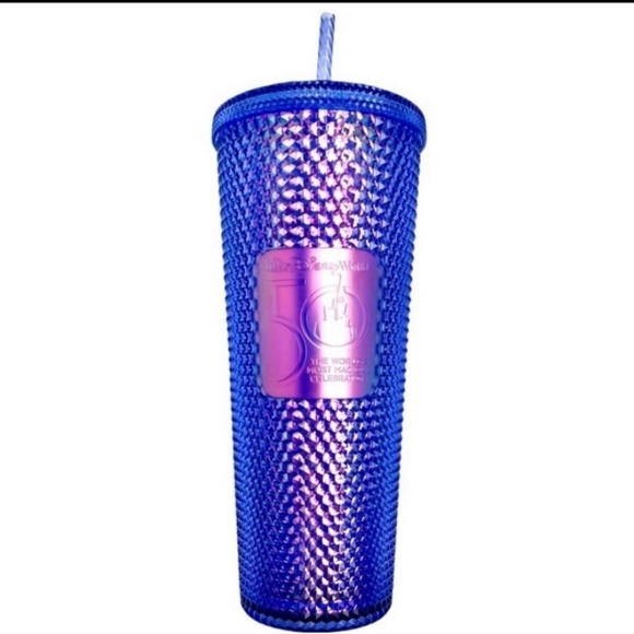 Starbucks Walt Disney World 50th Anniversary 2022 Purple Studded Tumbler NWT - Picture 1 of 8